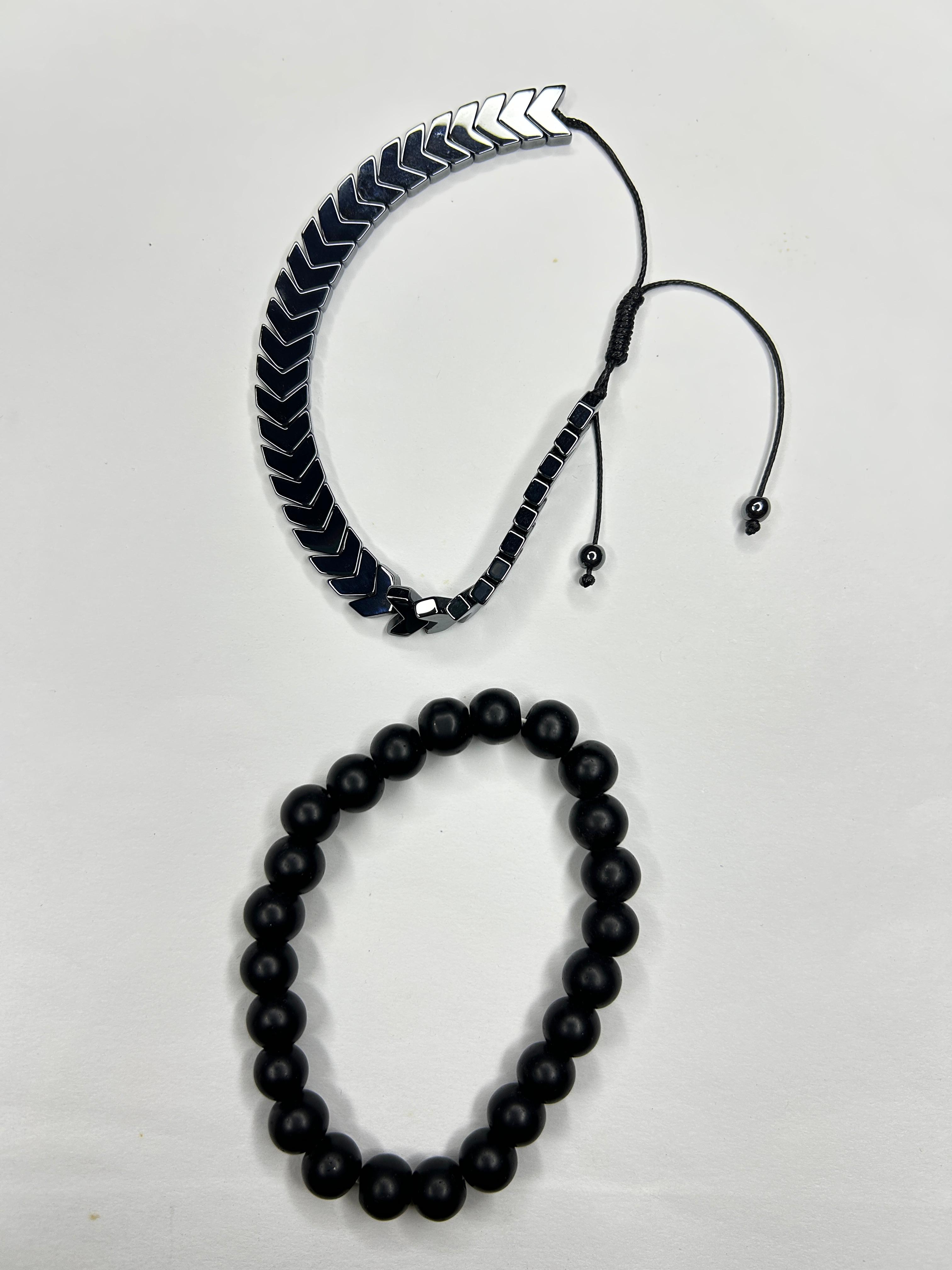 Friendship Duo Bundle - Arrow Bracelet & Stone Bracelet