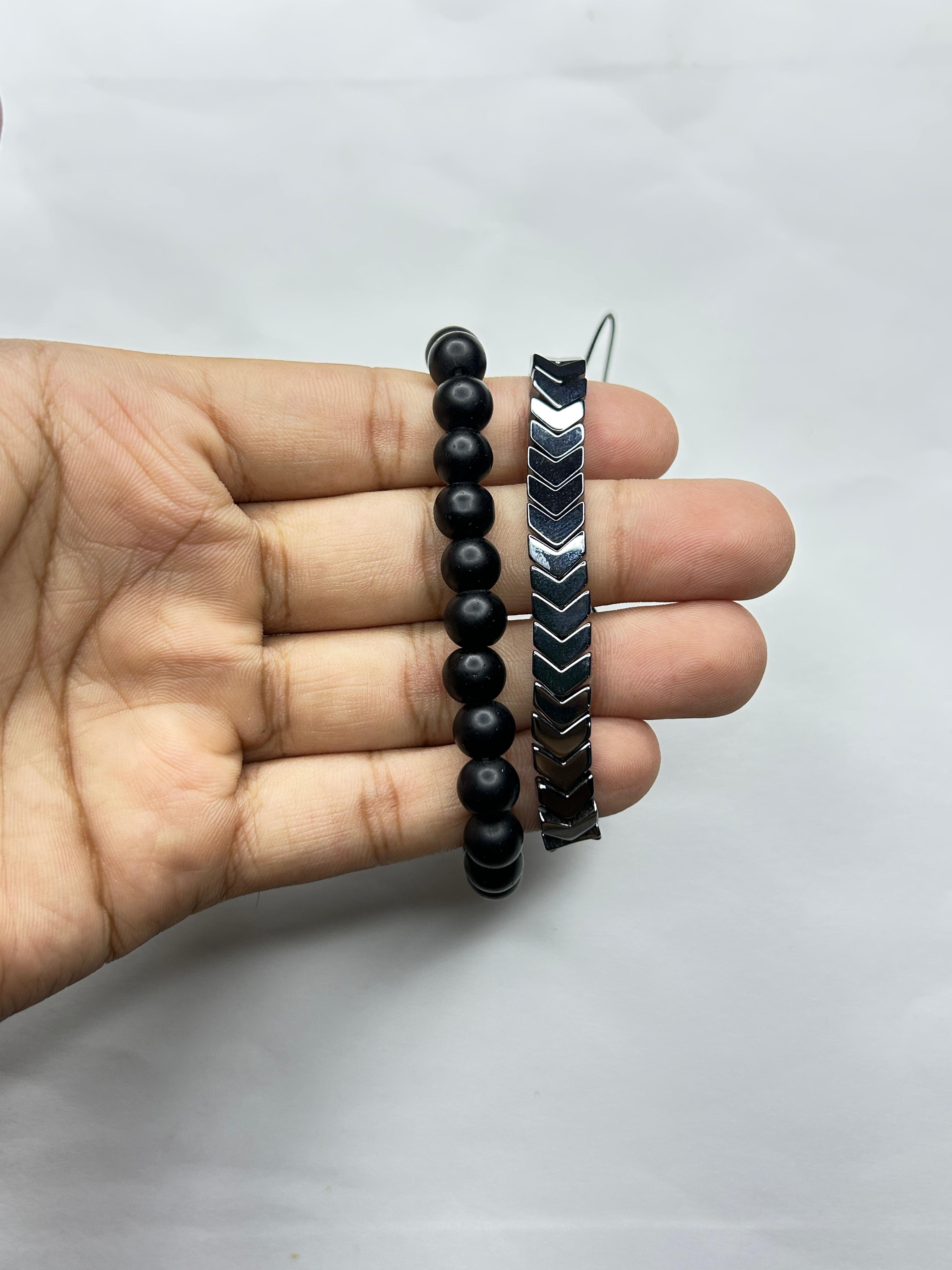 Friendship Duo Bundle - Arrow Bracelet & Stone Bracelet