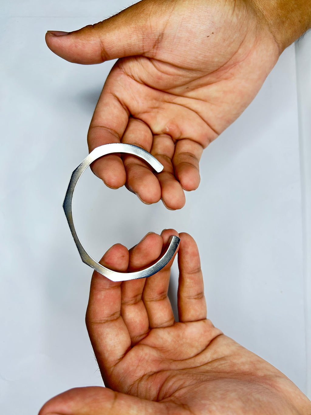 Hexagon Cuff Bracelet - Bold. Minimal. Unstoppable