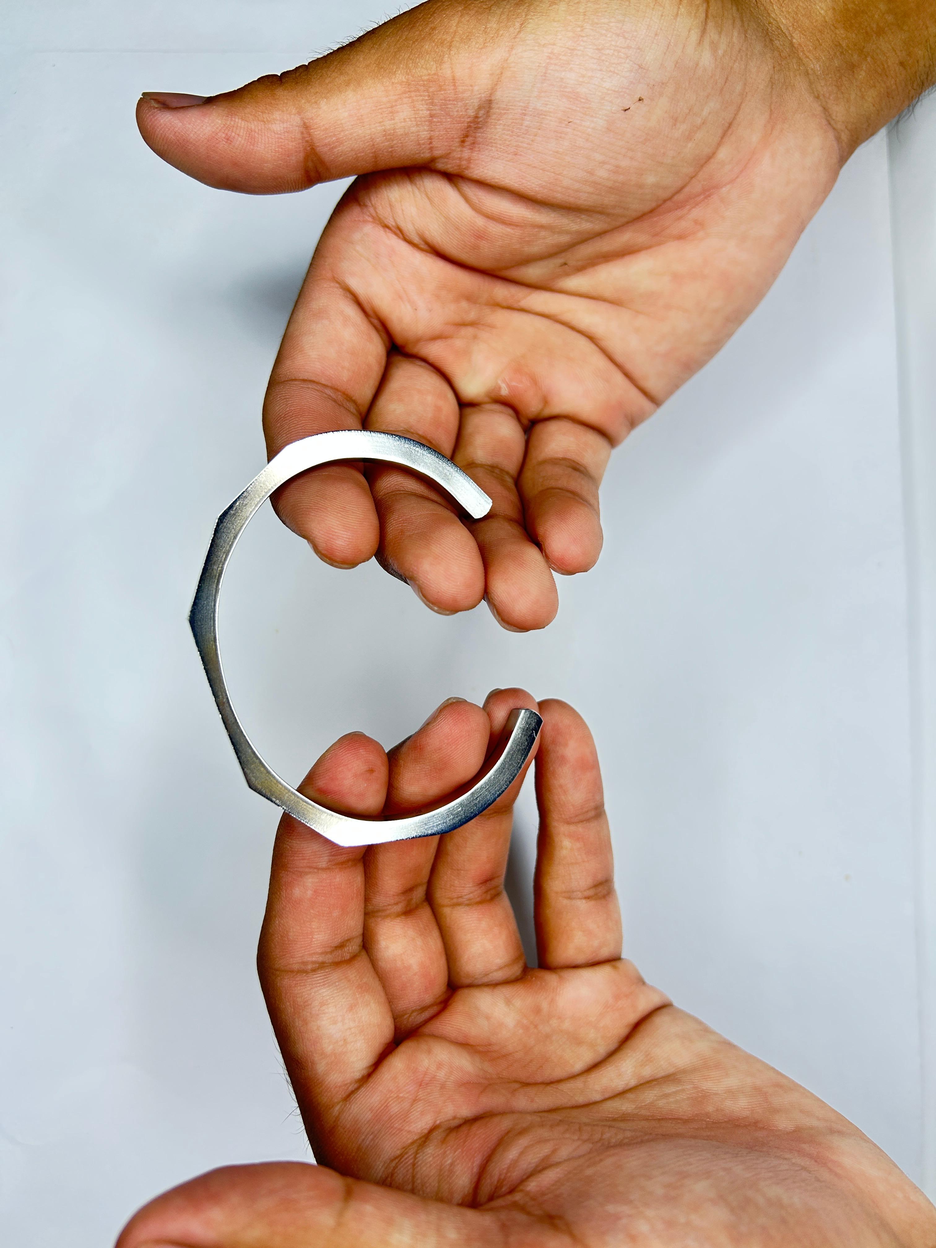 Hexagon Cuff Bracelet - Bold. Minimal. Unstoppable